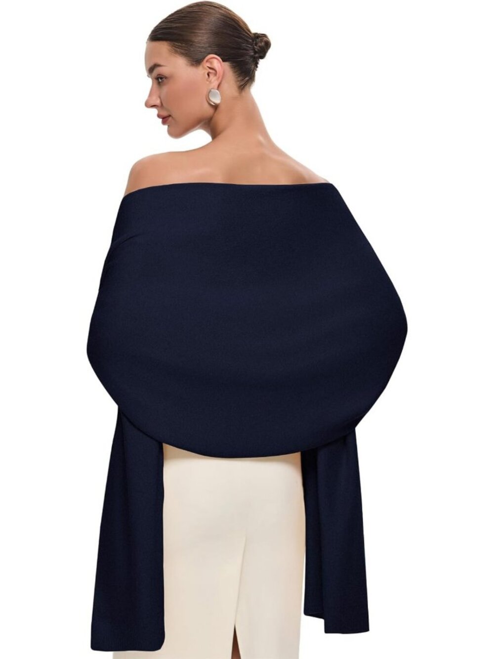 Elegant Women's Pashmina Shawl Wrap - Large Bridal Evening Winter Scarf